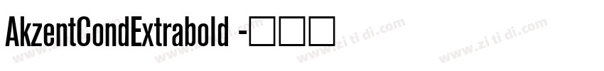 AkzentCondExtrabold 字体转换